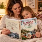 AI illusztráció - Anya és gyermeke együtt olvassa a Magyar szívvel könyvet